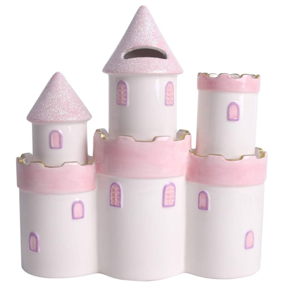 Large Piggy Bank Ceramic Princess Castle - Picture 8 of 8